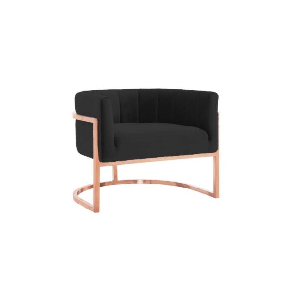 Chaise de canapé Sabella Rosegold Chaise chic et chaise d'accent polyvalent