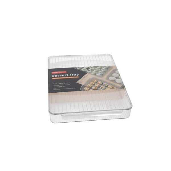 Bac de rangement de réfrigérateur rectangulaire en plastique en plastique transparent avec poignée 360cm 713G