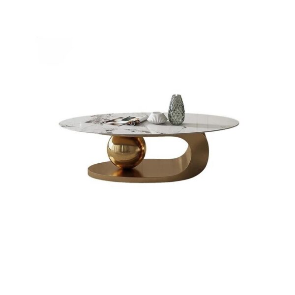 Orval Marble Marvel Covel Table d'élevage d'élevage de votre salon Gold