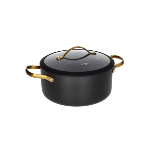 Pot de cuisson de casserole non bâton 36L avec couvercle