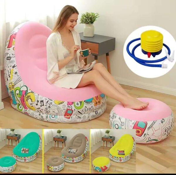 Pouf gonflable Portatif avec Pompe Manuelle