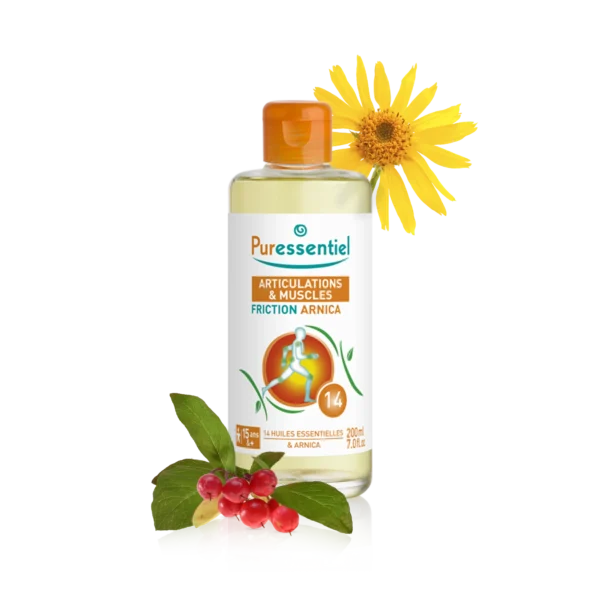 PURESSENTIEL FRICTION ARNICA ARTICULATIONS & MUSCLES AU 14 HUILES ESSENTIELLES ET ARNICA 200ML