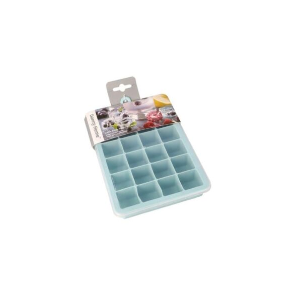 Blue 24 Ice Bricks Maker avec couverture en forme de carré 19 cm