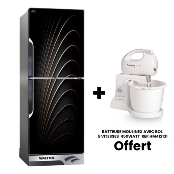 REFRIGERATEUR WALTON COMBINE 3TIROIRS 309LITRES INVERTER WFE-3X9-GDEL-XX + BATTEUSE OFFERT