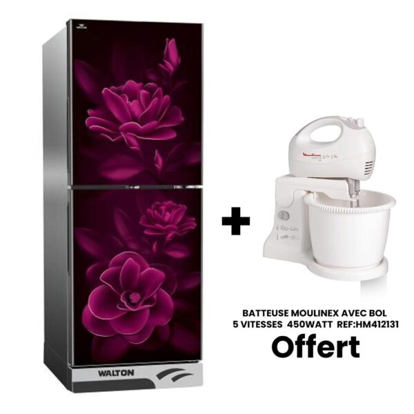 REFRIGERATEUR WALTON COMBINE 3TIROIRS 309LITRES WFE-3X9-GDEL-XX + BATTEUSE OFFERT