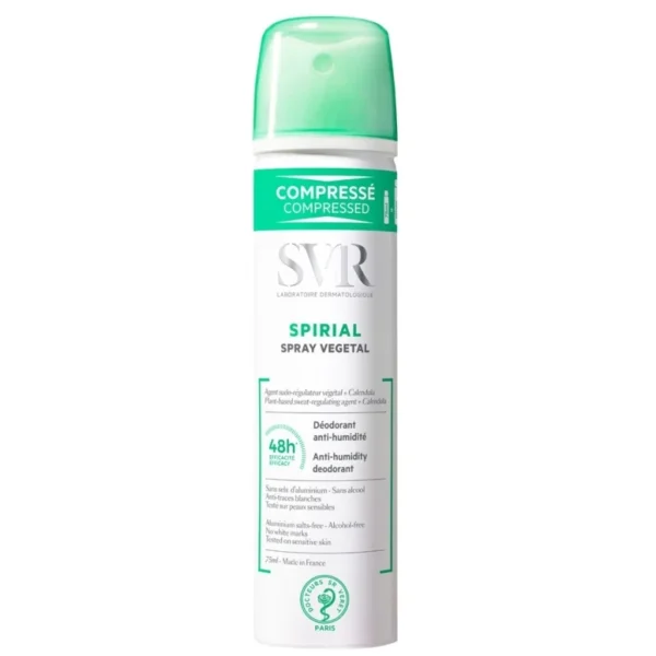 SVR SPIRIAL SPRAY VÉGÉTAL DÉODORANTS ET ANTI-TRANSPIRANTS SANS SELS D'ALUMINIUM 75 ML