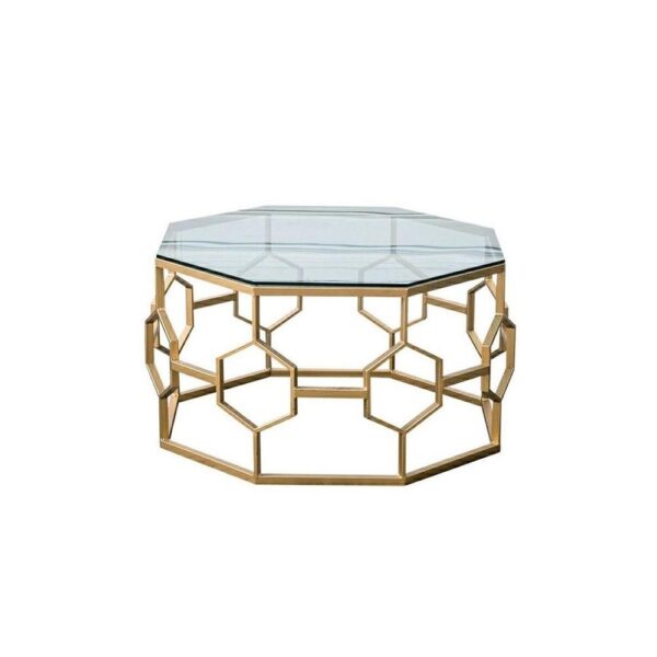 Table d'appoint pentaglass Sleek and Clear Glass Design